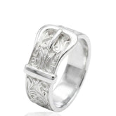Sterling Silver Buckle Ring | Minimalist Statement Ring