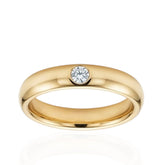 18ct Gold Diamond Wedding Band | Tiffany Style Elegant Ring