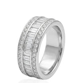 925 Sterling Silver Baguette Ring | Minimalist CZ Baguette Band