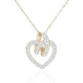 9ct Gold Infinity Heart Necklace with 0.10 Carat Natural Diamond – Elegant Love Pendant Gift for Her