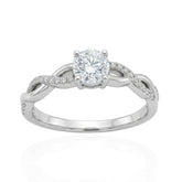 Striking 9ct White Gold Diamond Ring – Elegant & Timeless Fine Jewelry