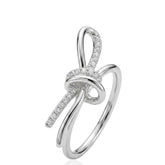 Sterling Silver Knot Ring, 925 Silver Love Knot Ring, Minimalist Promise Ring