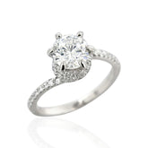 Elegant Design Round Cut 925 Sterling Silver Wedding Engagement Ring