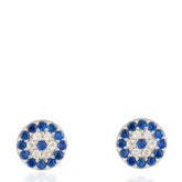 Fashionable Evil Eye 925 Sterling Silver Earrings, CZ Stud Earrings