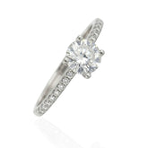 Charming Design Round Cut CZ 925 Sterling Silver Ring – Affordable Wedding Engagement Bridal Ring