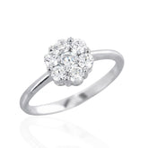 Sterling Silver Round Brilliant Wedding Engagement Ring – Affordable Bridal Promise Ring for Women