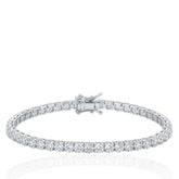 Silver Tennis Bracelet with CZ Stones, Sparkling Cubic Zirconia Bracelet