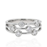 9ct White Gold Diamond Bubble Ring - Elegant & Timeless Fine Jewellery