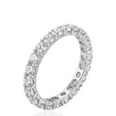 Silver CZ Full Eternity Ring, Sterling Silver Wedding Band
