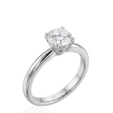 Silver 4 Claw Classic Brilliant Cut Solitaire Ring | Sterling Silver CZ Engagement Ring