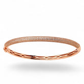 Charming Design Rose Gold Colour 925 Sterling Silver Bracelet studded with CZ