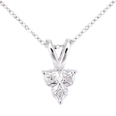 Diamond Pave Triangle Pendant in 9ct White Gold