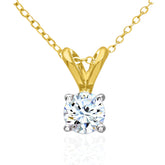 9ct Gold 0.33 Carat Natural Diamond Solitaire Necklace – Classic Elegant Necklace