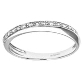 Pave Set Diamond Twist Half Eternity Ring in UK Hallmarked 9ct White Gold