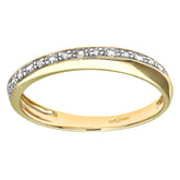 Pave Set Diamond Twist Half Eternity Ring in UK Hallmarked 9ct Yellow Gold