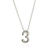 925 Sterling Silver Lucky 3 Charm Necklace