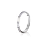 White Gold Wedding Band 18ct (Flat)