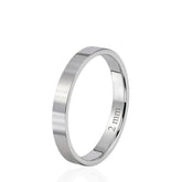 Silver Wedding Band (Flat) – 925 Sterling Silver Classic Minimalist Wedding Ring