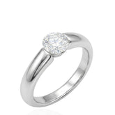 Channel Setting CZ Engagement Ring | Sterling Silver Promise Ring