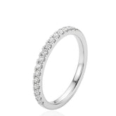 Sterling Silver Half Eternity Ring 1.5mm CZ | Claw Set Round Cubic Zirconia Ring