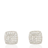 925 Sterling Silver Oval Earrings, CZ Stud Earrings, Elegant Silver Earrings