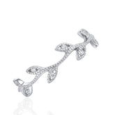 Leaf CZ Fancy Silver Ring, Dainty Nature Inspired Ring -Minimalist Silver Jewelry, Gift for Her