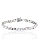 Silver 925 Sterling Silver Tennis Bracelet, CZ Crystal Bracelet, Sparkling Silver Tennis Bracelet, Elegant Jewelry, Gift for Her