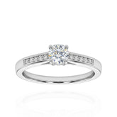 18ct White Gold Diamond Engagement Ring - Timeless Elegance & Brilliant Sparkle
