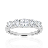 Platinum 1ct Diamond Half Eternity Ring - Elegant & Timeless Luxury Jewellery