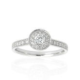 18ct White Gold Diamond Ring 0.38ct Total, Engagement Ring, Diamond Ring, Elegant Bridal Ring