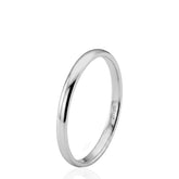 Silver Wedding Band (Court) – 925 Sterling Silver Classic Comfort Fit Wedding Ring