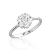 Sterling Silver Round Brilliant Wedding Engagement Ring – Affordable Bridal Promise Ring for Women
