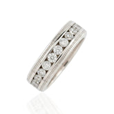 Sterling Silver Full Eternity Ring – Elegant Wedding & Engagement Band for Women