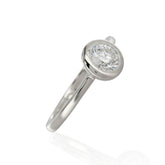 Sterling Silver Oval Cut Lab Diamond Solitaire Ring – Elegant Women’s Engagement Ring