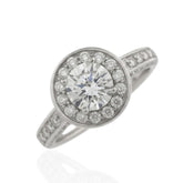Charming Halo Design Round Cut CZ 925 Sterling Silver Ring – Affordable Wedding Engagement Bridal Ring