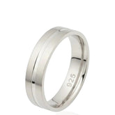 Flat Matte Wedding Ring 6mm – Minimalist Wedding Band – Modern Unisex Flat Matte Ring for Men & Women