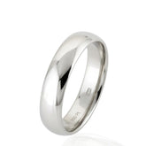 Wedding Ring - D Shape - 6mm – Classic Unisex Comfort Fit Wedding Band