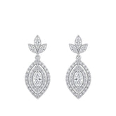 18ct White Gold Diamond Earrings – Elegant Sparkling Stud Earrings for Women