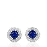 Elegant Round 925 Sterling Silver Earrings with CZ, Sparkling Silver Stud Earrings, Dainty Round Jewelry