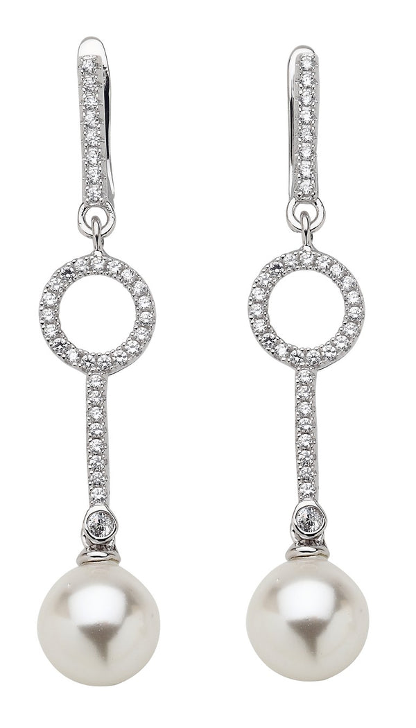 Charming Dangling Pearl 925 Sterling Silver Earrings