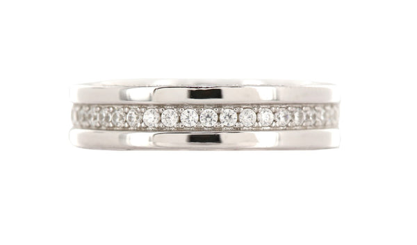 Elegant Design 925 Sterling Silver Affordable Wedding Engagement Bridal Ring studded with CZ